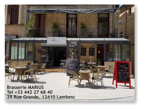 Brasserie MARIUS Tel +33 442 27 68 40 29 Rue Grande, 13410 Lambesc